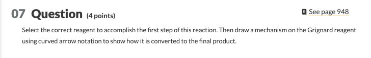 Solved 07 Question (4 points) See page 948 Select the | Chegg.com