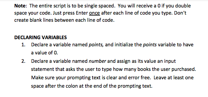 Note The Entire Script Is To Be Single Spaced You Chegg Com