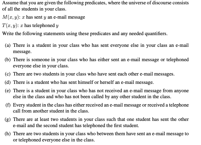 solved-assume-that-you-are-given-the-following-predicates-chegg