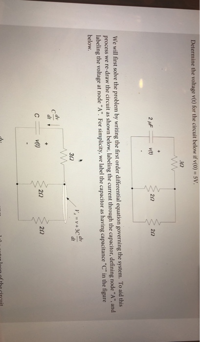 Solved Determine the voltage v(t) for the circuit below if | Chegg.com