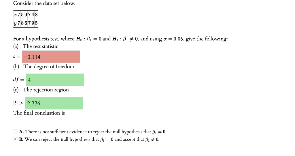 Solved Consider the data set below. 2759748 y786795 For a | Chegg.com