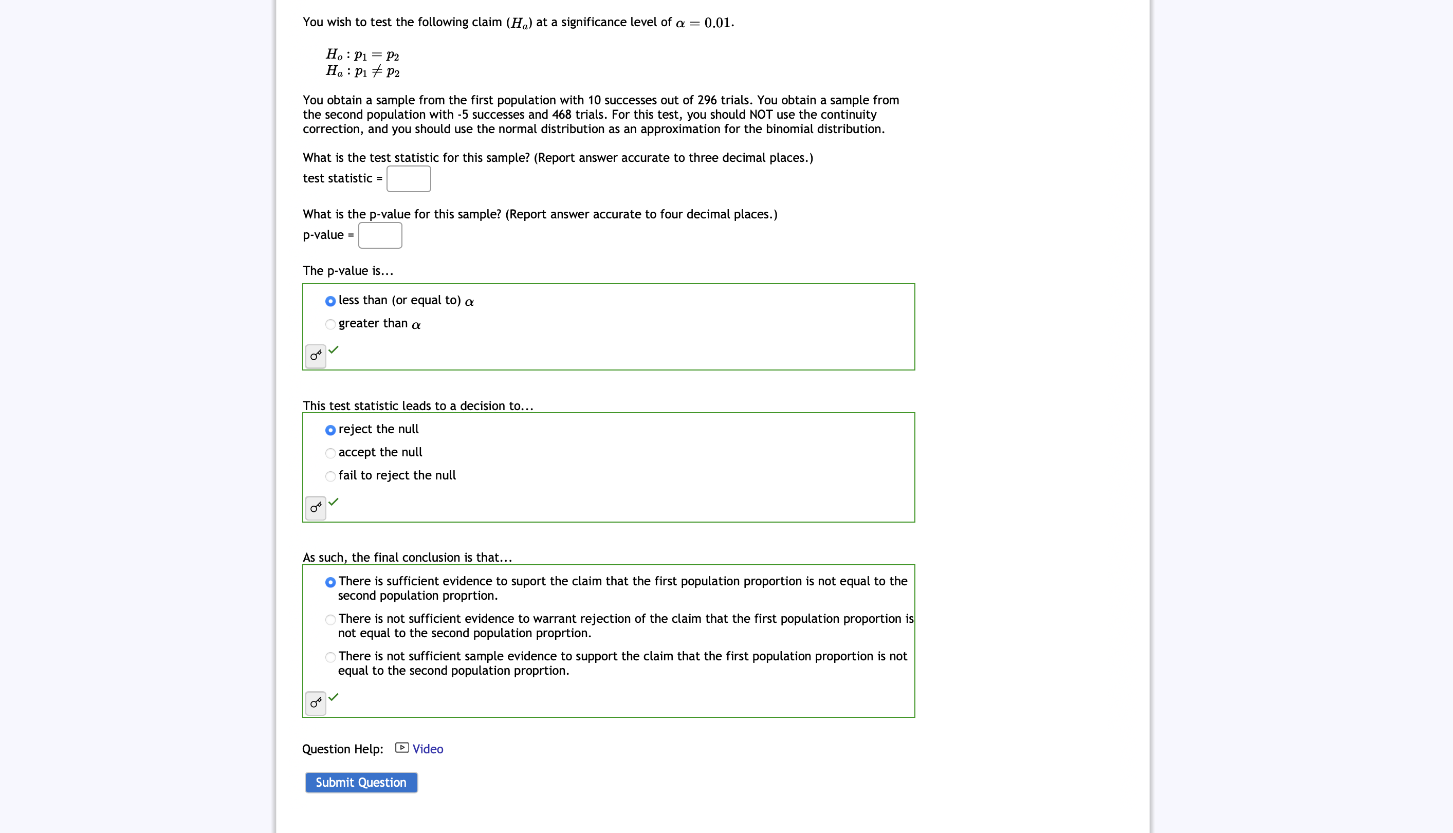 Solved You wish to test the following claim (Ha) at a | Chegg.com