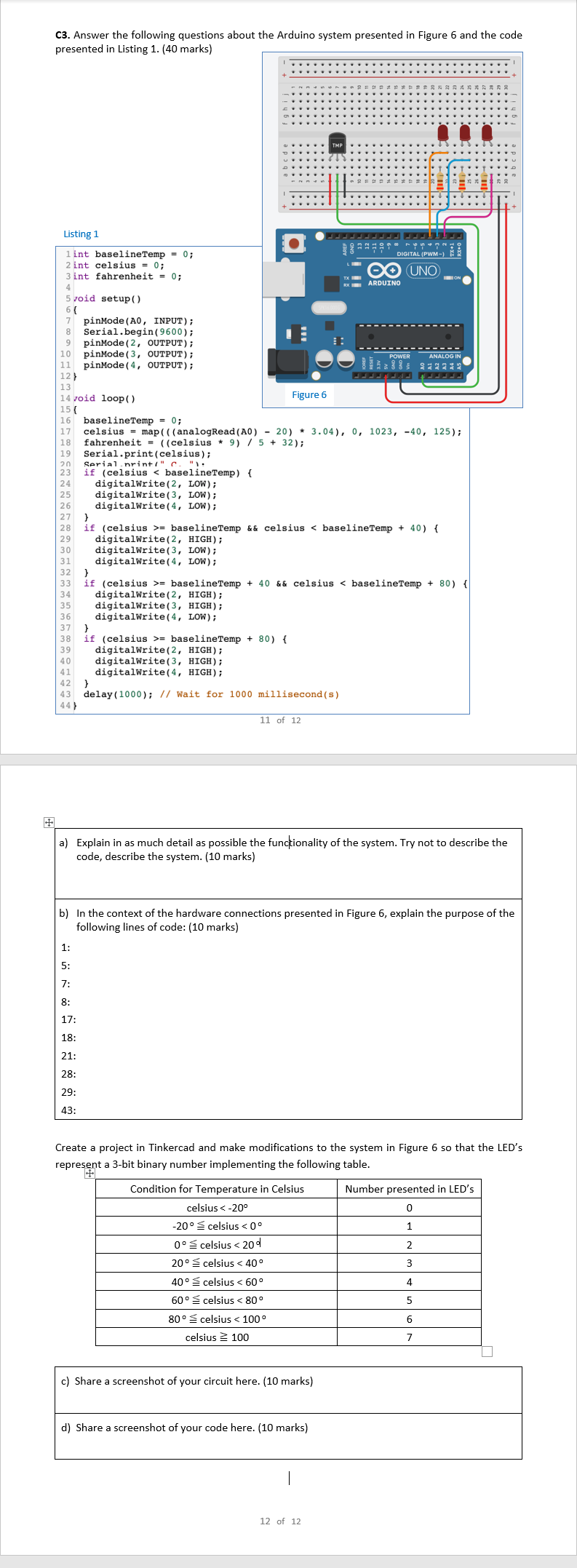 Solved C3. Answer the following questions about the Arduino | Chegg.com