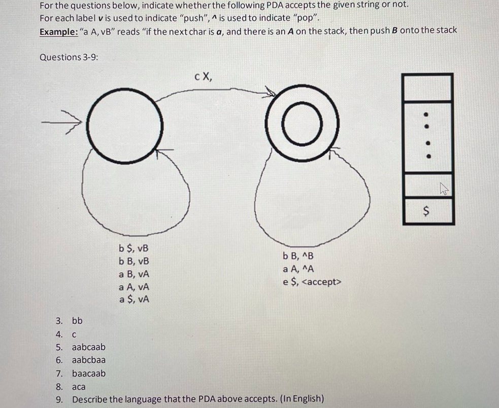Solved For The Questions Below Indicate Whether The Foll Chegg Com