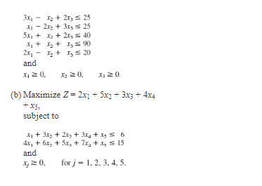 Solved 3. For each of the following linear programming | Chegg.com