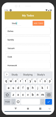 Solved To-Do REACT NATIVE To-Do app, the functionality of | Chegg.com
