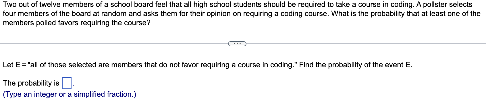 solved-two-out-of-twelve-members-of-a-school-board-feel-that-chegg