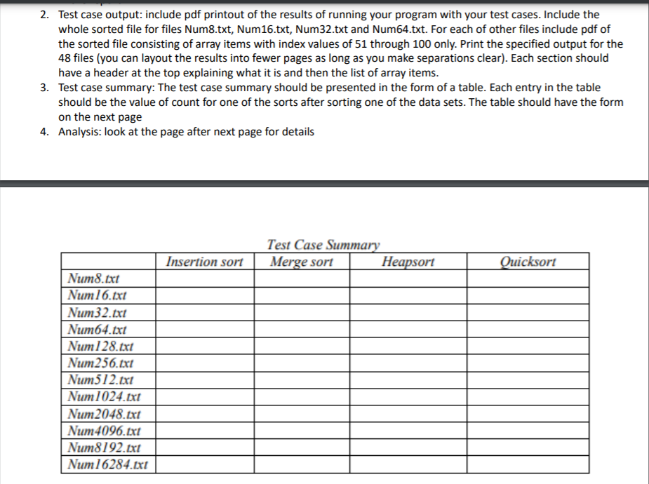 Solved PART ONE Introduction: Sorting routines are among the | Chegg.com