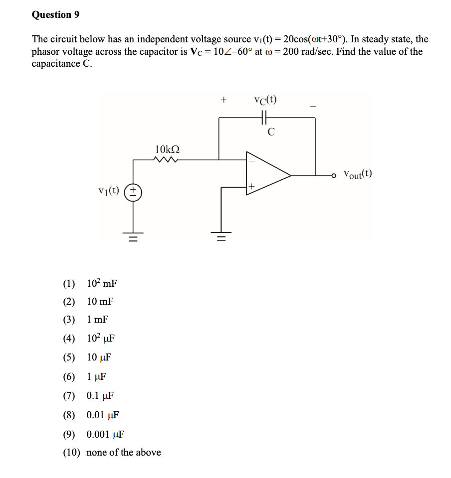 Solved Question 9 The Circuit Below Has An Independent | Chegg.com