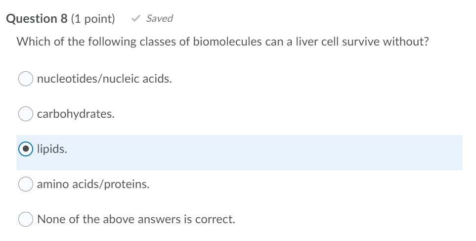 Solved Question 8 (1 Point) Saved Which Of The Following | Chegg.com