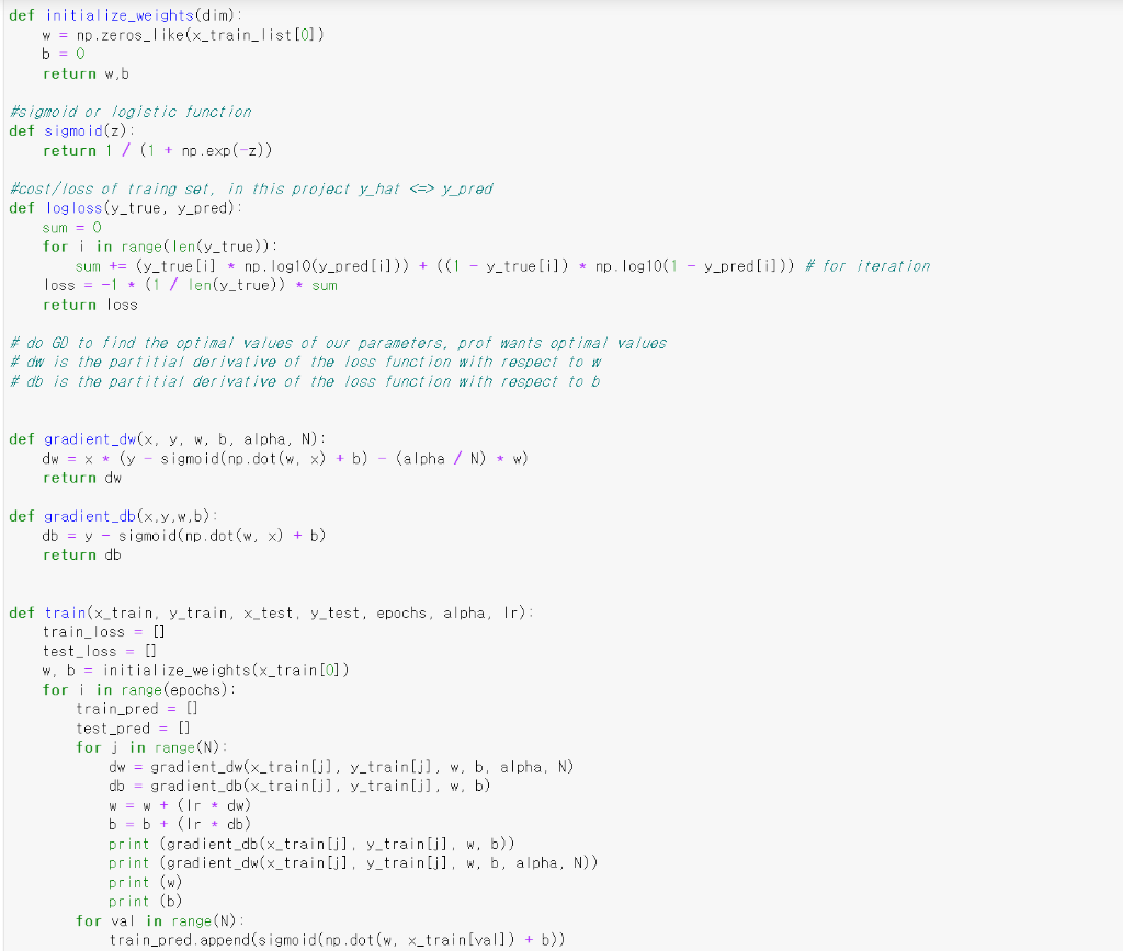 Solved def initialize_weights(dim): w = | Chegg.com