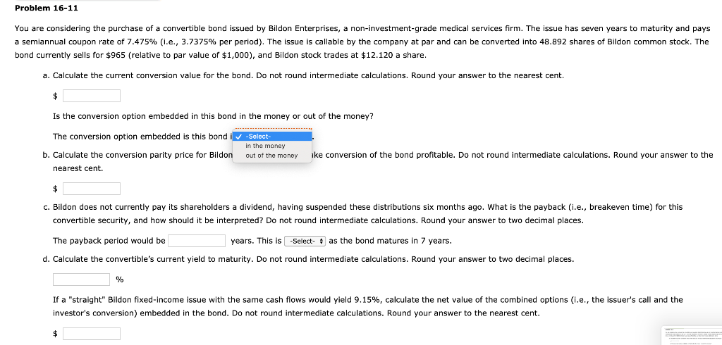 Solved Problem 16-11 You Are Considering The Purchase Of A | Chegg.com