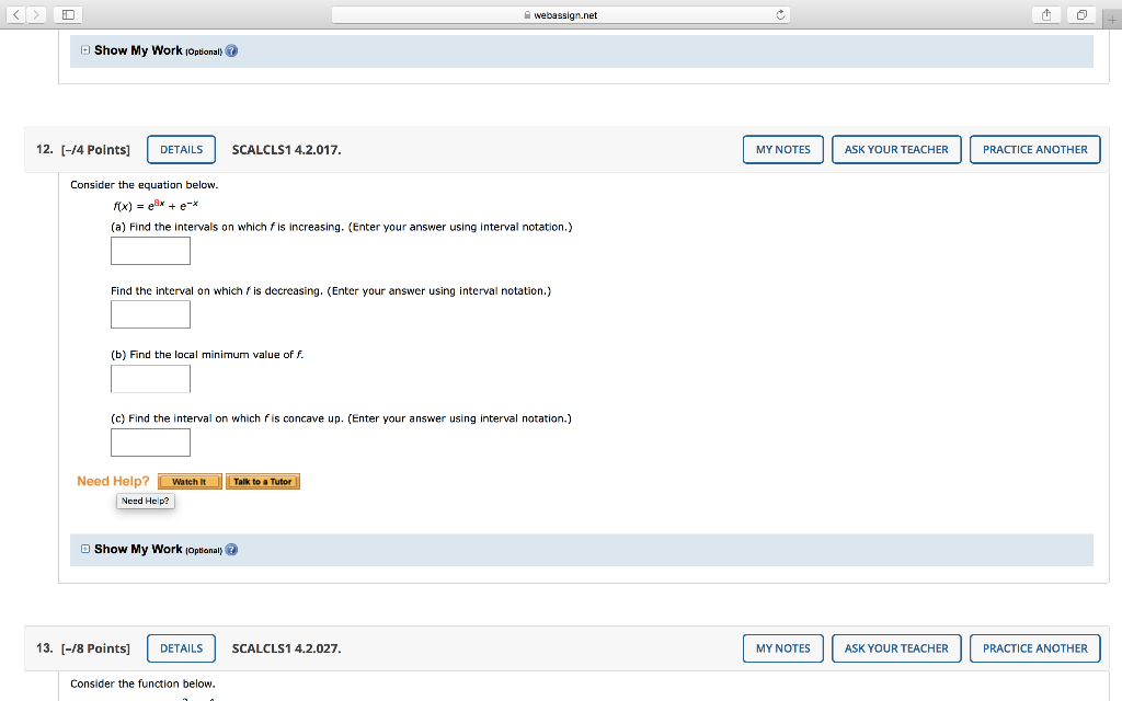 Solved webassign.net 11. [-17 Points] DETAILS SCALCLS1