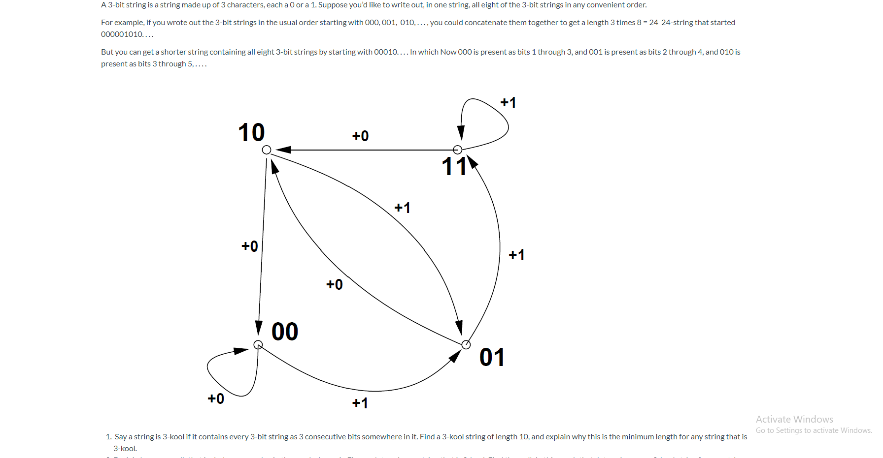 A 3-bit string is a string made up of 3 characters, | Chegg.com