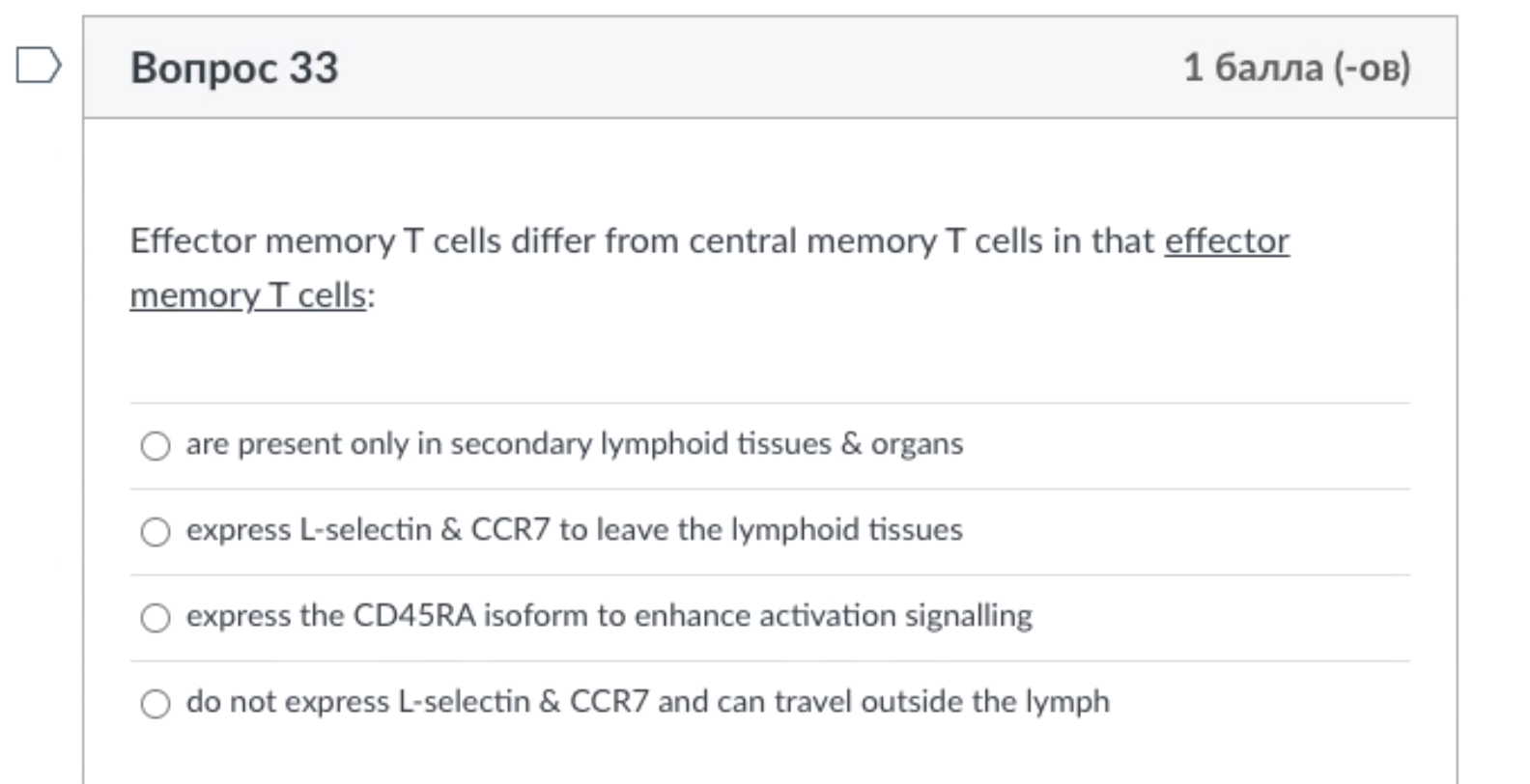 effector memory t cells ccr7