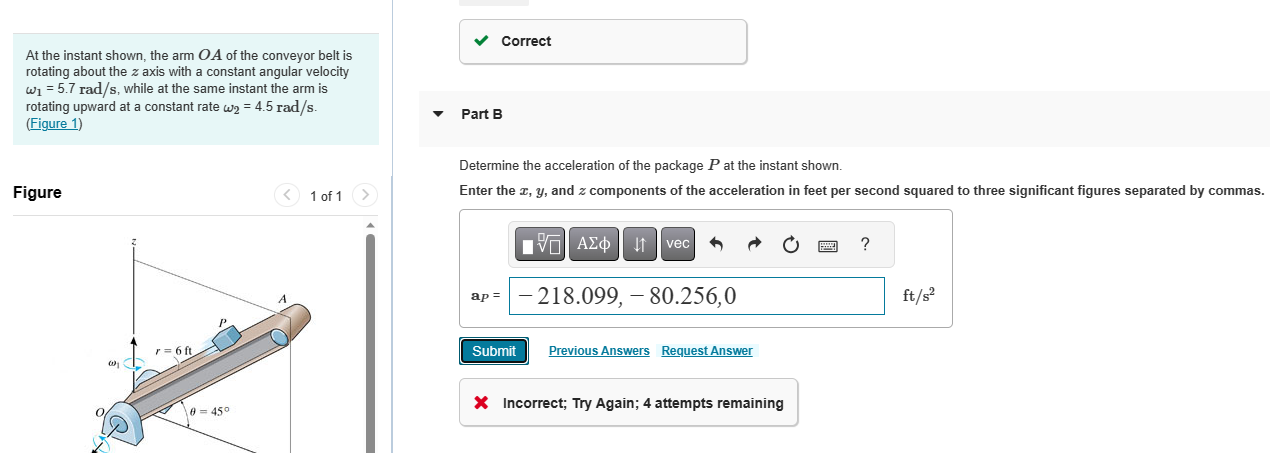 Solved At the instant shown, the arm \\( O A \\) of the | Chegg.com