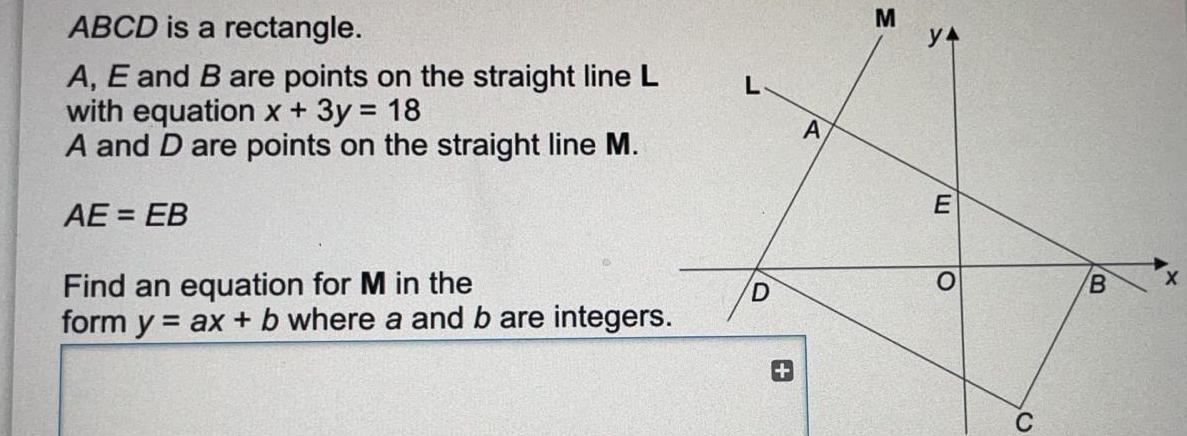 M Abcd Is A Rectangle A E And B Are Points On The Chegg Com