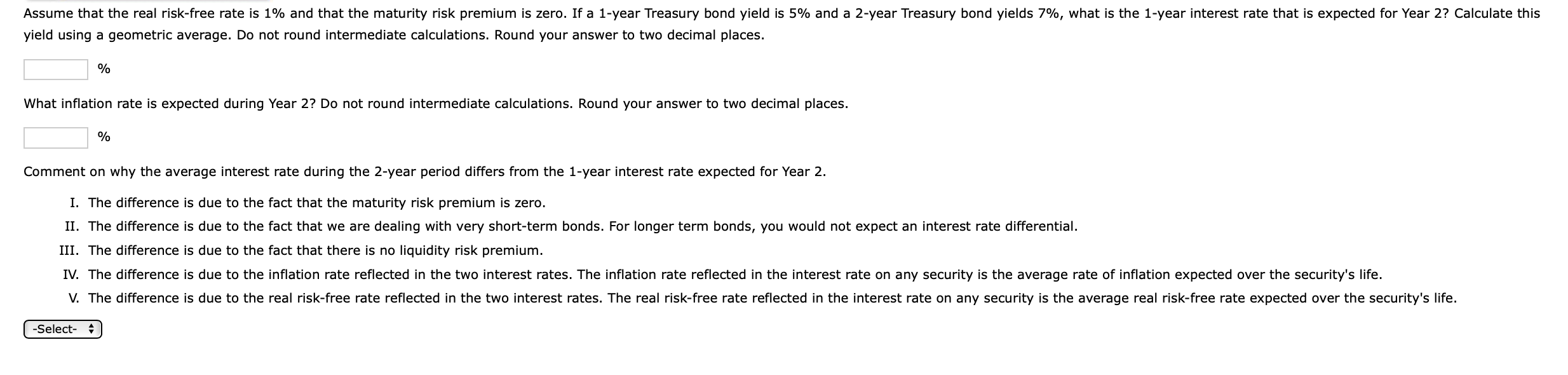 Solved yield using a geometric average. Do not round | Chegg.com