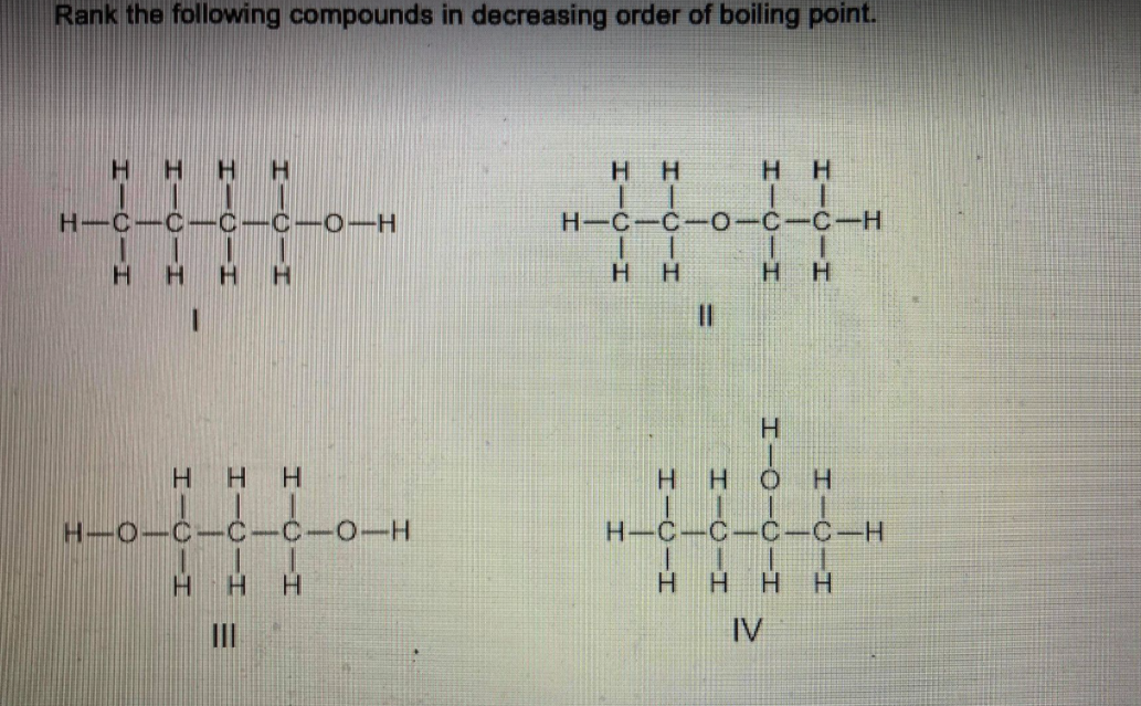 Solved Rank the following compounds in decreasing order of | Chegg.com