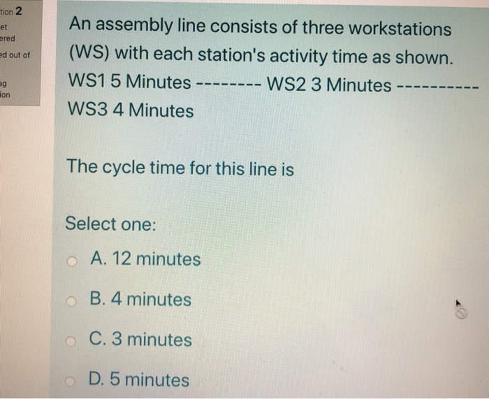 Solved tion An assembly line consists of three workstations | Chegg.com