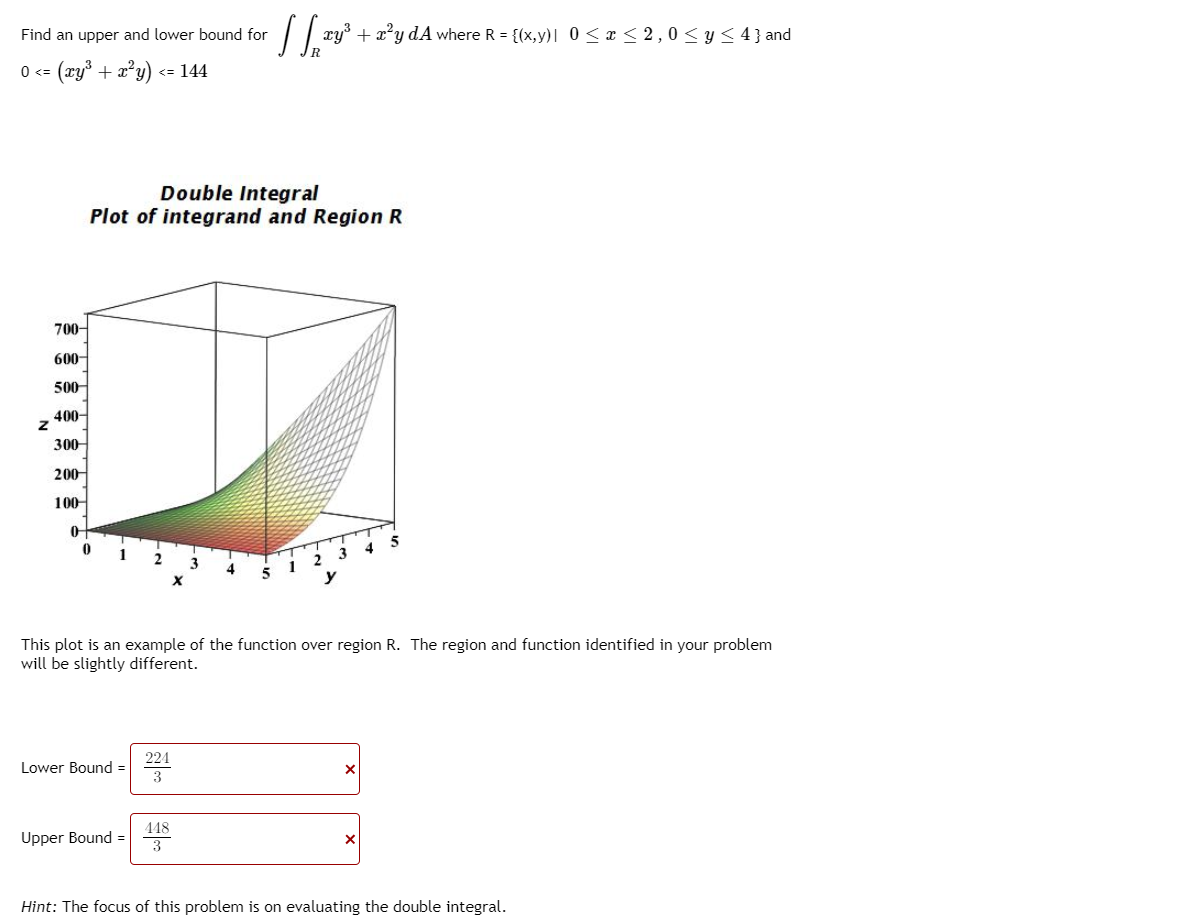 Solved Find an upper and lower bound for Sie zyd A where R | Chegg.com