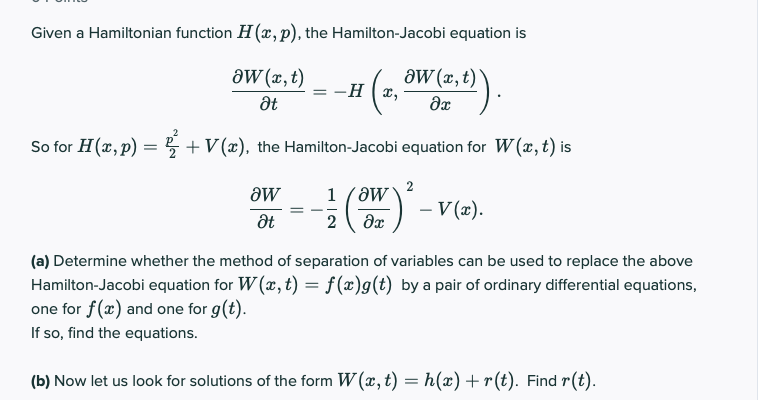 Given A Hamiltonian Function H X P The Chegg Com