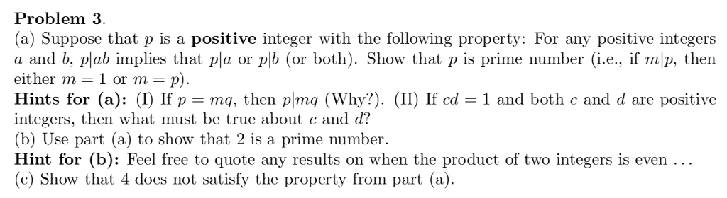 Solved Problem 3. (a) Suppose that p is a positive integer | Chegg.com