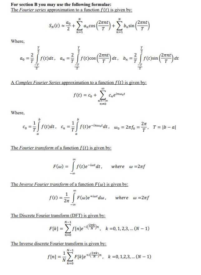 Solved 1 Marks 8 Marks Bn T 1 2 N 3 The Function F X Chegg Com