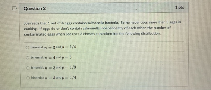 Joe Reads That 1 Out Of 4 Eggs