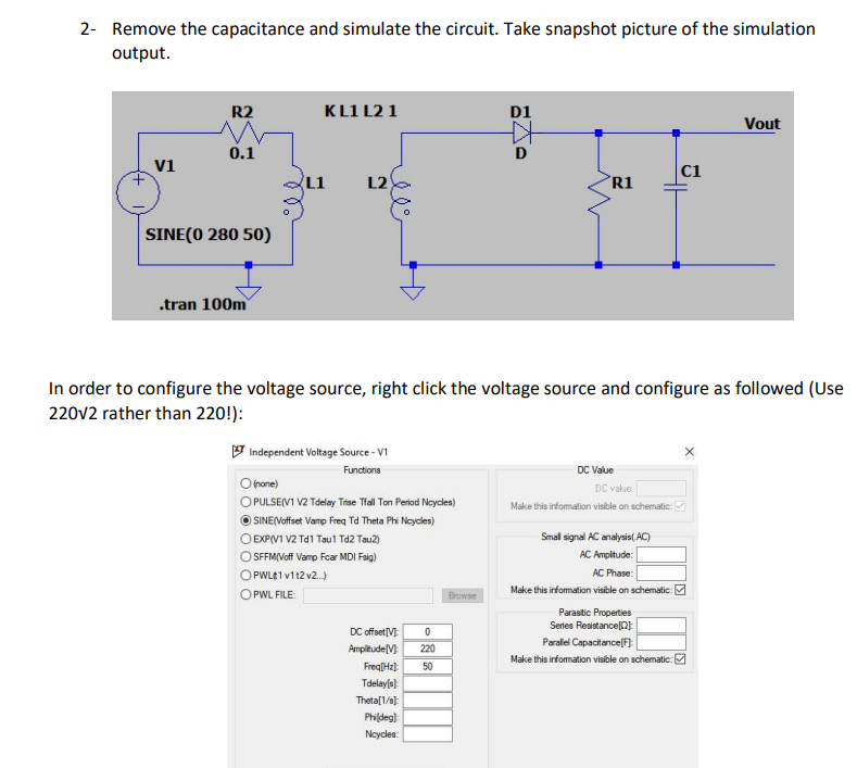 LAB 1. Diode Rectifier Circuits 1- In the circuit Circuit Diagram