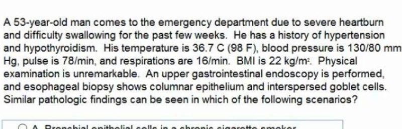 A 53-year-old man comes to the emergency department | Chegg.com
