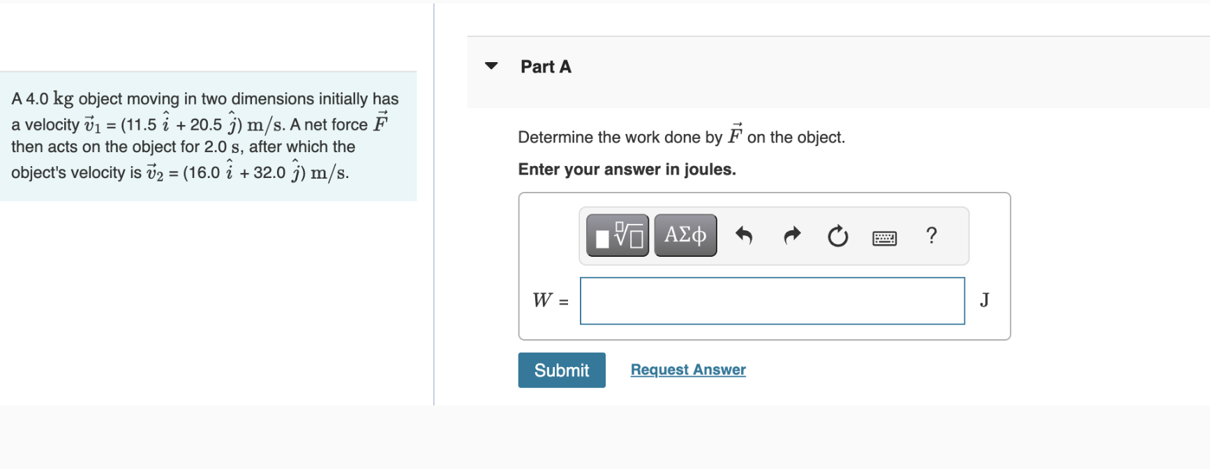 Solved Part Aa 4 0kg Object Moving In Two Dimensions Chegg Com
