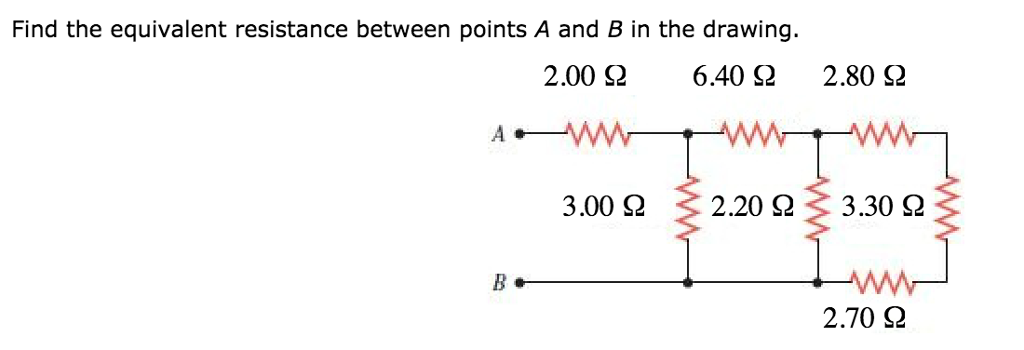 Solved Find The Equivalent Resistance Between Points A And B | Chegg ...