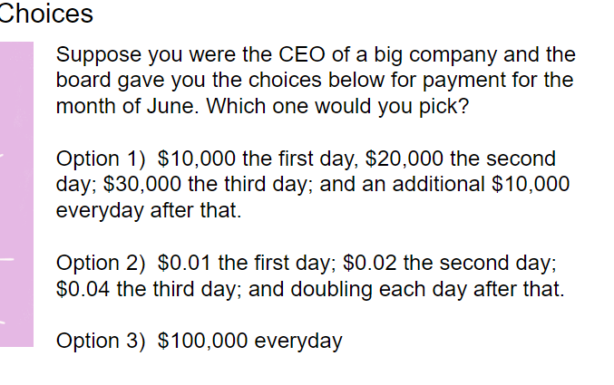 Solved Choices Suppose you were the CEO of a big company and | Chegg.com