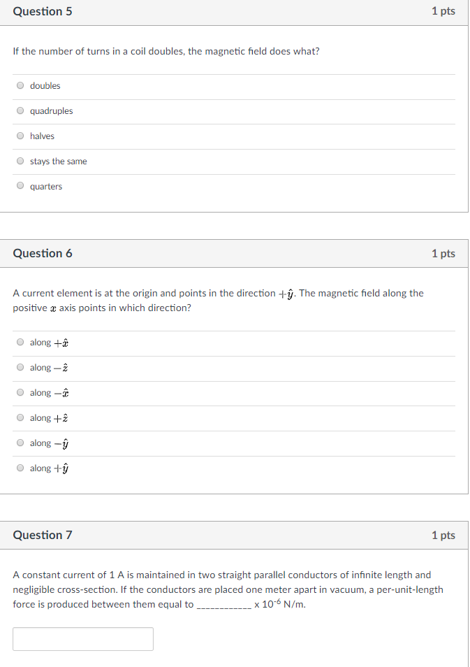 Solved Question 5 1 pts If the number of turns in a coil | Chegg.com