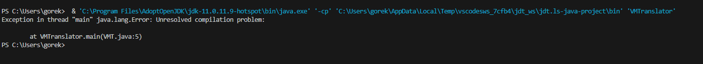 Solved Exception in thread “main” java.lang.error: | Chegg.com