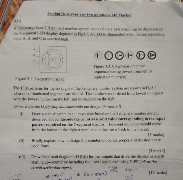 Solved Section B: Answer Any Two Questions, 140 ﻿Marks][Q3]A | Chegg.com