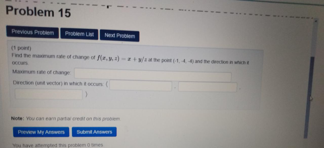Solved Problem 15 Previous Problem Problem List Next Problem | Chegg.com