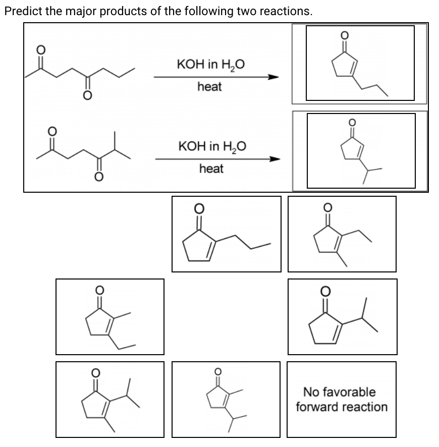 Solved Predict the major products of the following two | Chegg.com