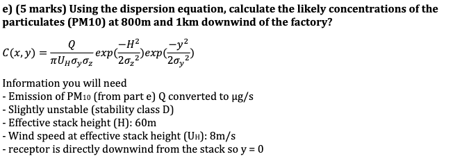 Solved 20y e) (5 marks) Using the dispersion equation, | Chegg.com