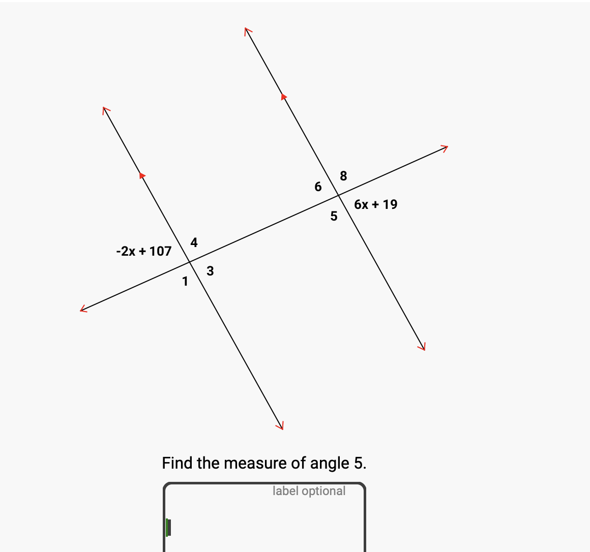 Solved Find the measure of angle 5 . | Chegg.com