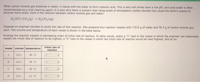 solved-when-carbon-dioxide-gas-dissolves-in-water-it-reacts-chegg