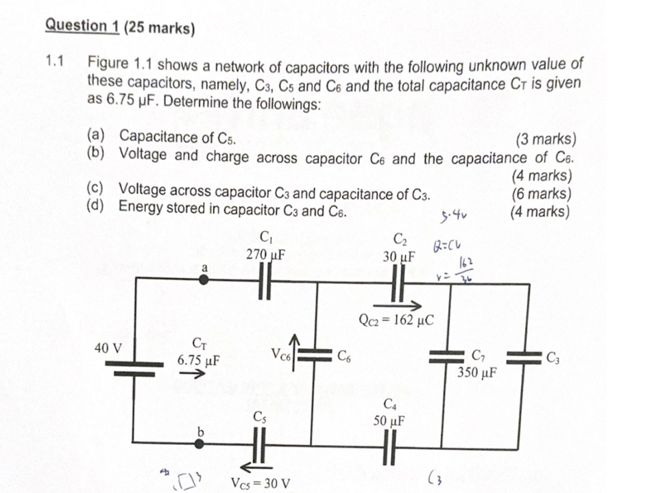 Solved Question 1 (25 ﻿marks)1.1 ﻿Figure 1.1 ﻿shows a | Chegg.com
