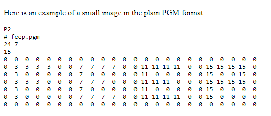 Solved How do you read a PGM file's "matrix" into a 2D array | Chegg.com