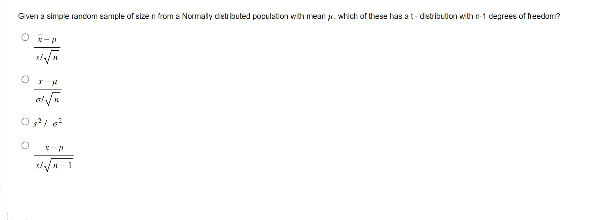 Solved Given a simple random sample of size n from a | Chegg.com