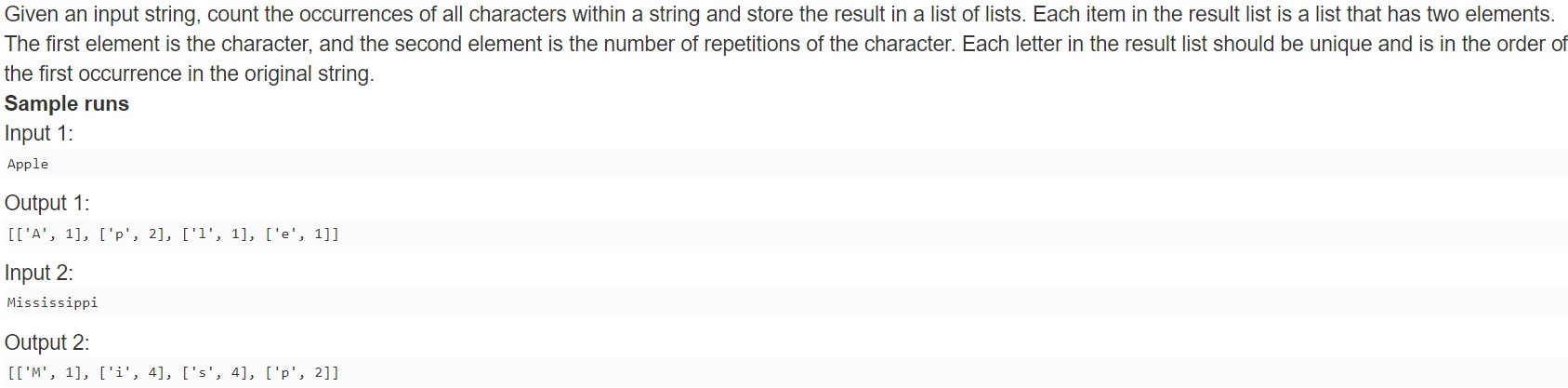 Solved Given an input string, count the occurrences of all | Chegg.com