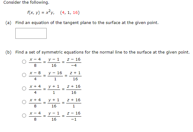 Consider The Following F X Y X2y 4 1 16 A Chegg Com