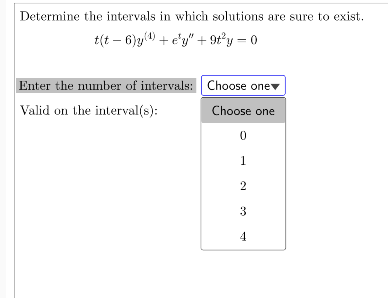 Solved Determine the intervals in which solutions are sure | Chegg.com