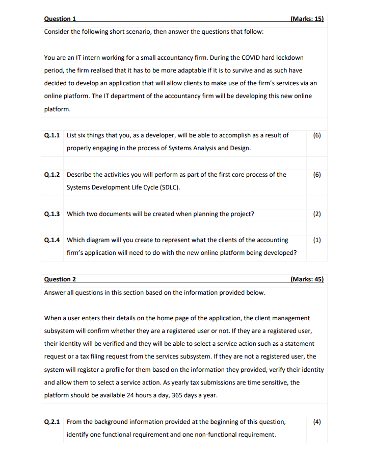 Solved Answer all questions in this section based on the | Chegg.com