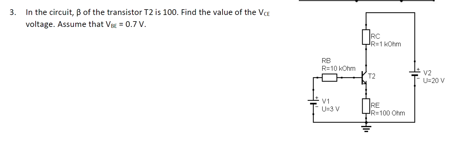 Solved 3 In The Circuit Ss Of The Transistor T2 Is 100 Chegg Com